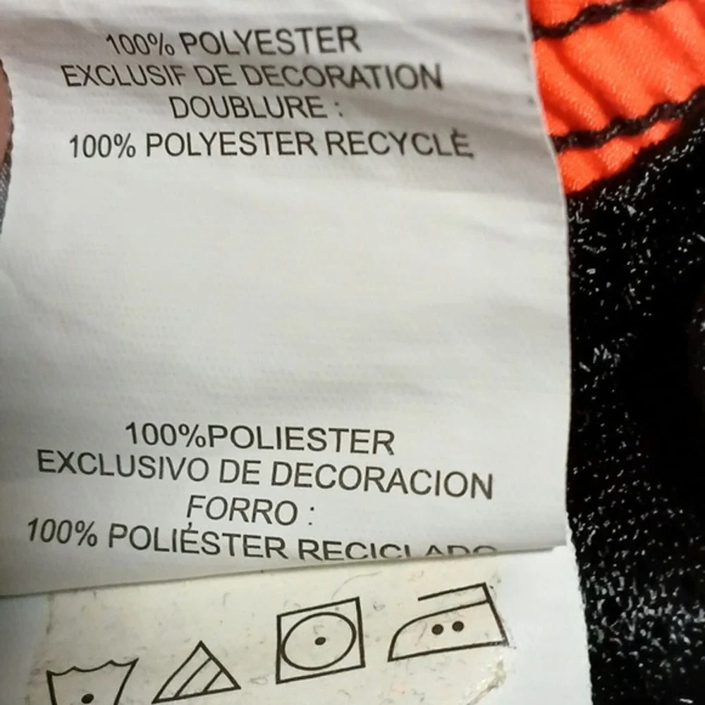Nike Board Shorts Men's‎ Size M Lined Black/Neon Orange EUC Swim Trunks